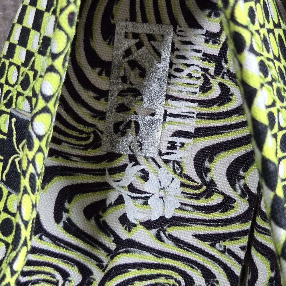 Keds x Maisie Wilen Champion TRX Sneakers Womens 7.5 Green Neon Optical Illusion - Picture 8 of 11
